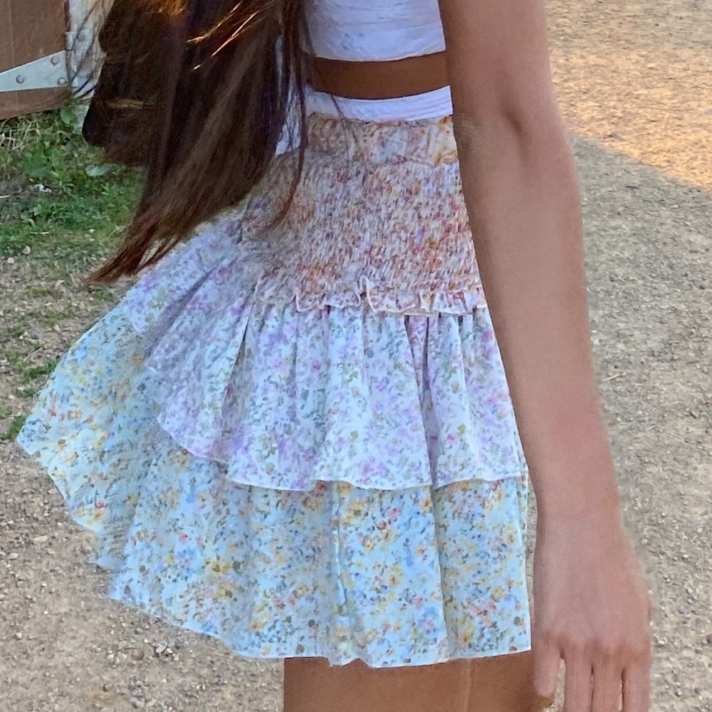 Floral Tiered Skirt